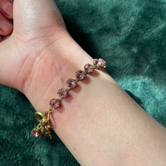 Pink rhinestone bracelet - Picture 2 of 5